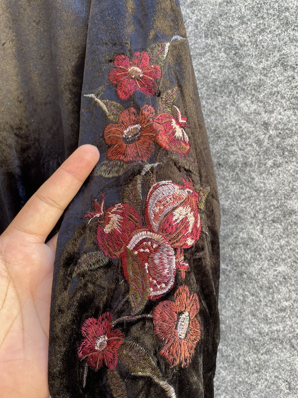 Japanese Brand SUKAJAN FLORAL VELVET JACKET Size US S / EU 44-46 / 1 - 5 Thumbnail