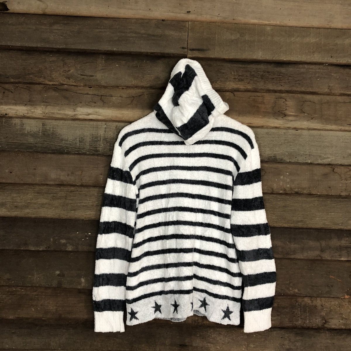 Homespun Knitwear DLL Gelato Pique Stripe fleece Mohair shaggy Knitwear #c1045 Size US M / EU 48-50 / 2 - 9 Thumbnail
