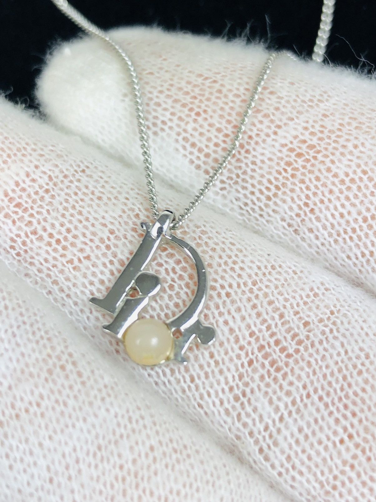 Dior Dior pearl logo necklace Size ONE SIZE - 2 Thumbnail