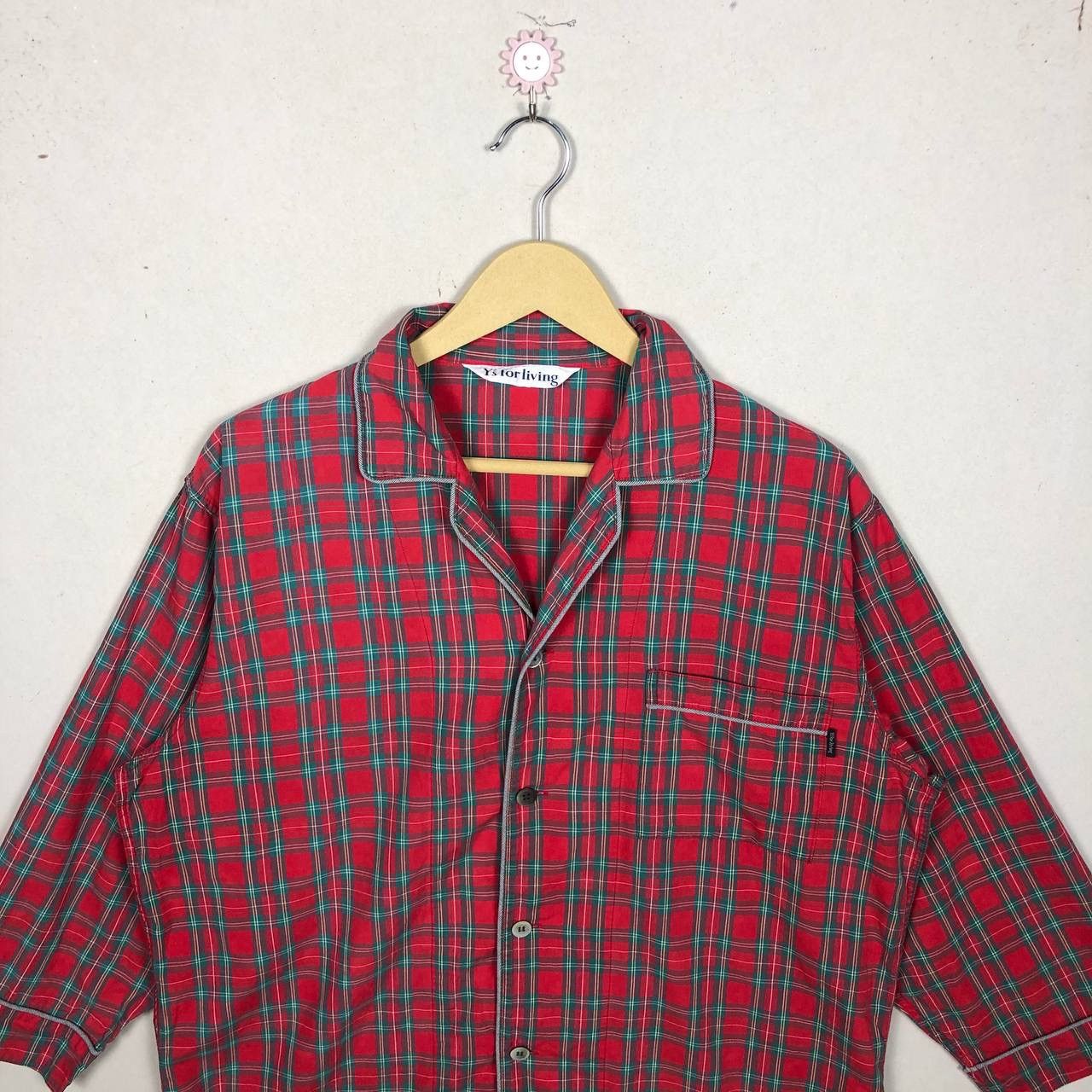 Yohji Yamamoto Yohji Yamamoto Y’s For Living Checkered Pajamas Buttons Up Size US L / EU 52-54 / 3 - 3 Thumbnail