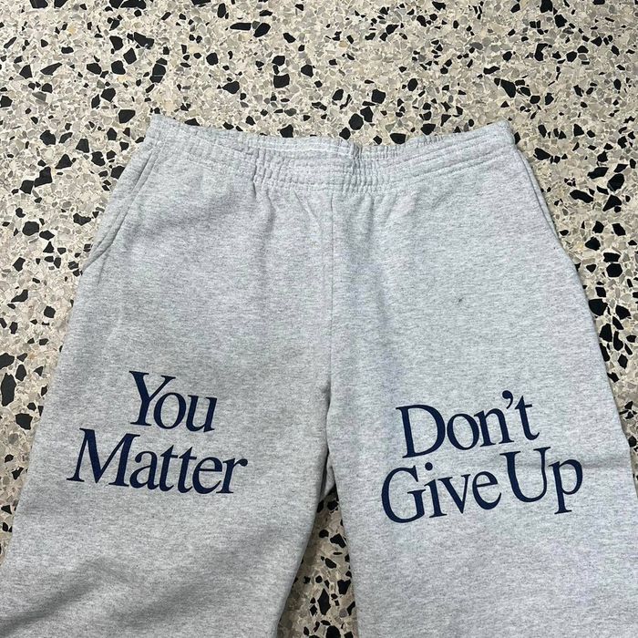 Japanese Brand PRAYING YOU MATTER DON’T GIVE UP SWEATPANTS | Grailed