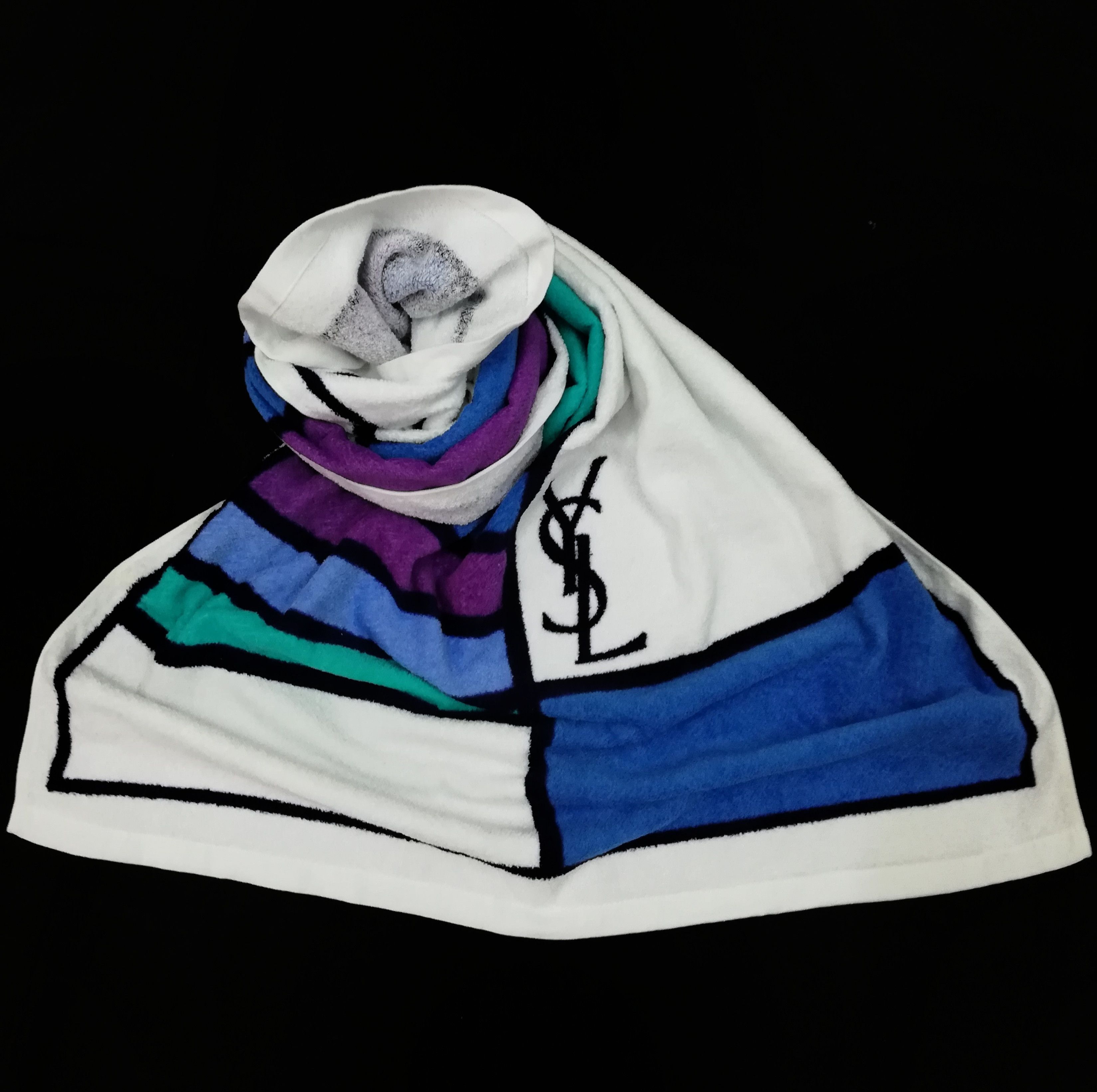 Vintage × Yves Saint Laurent 🔥Yves Saint Laurent Hand Towel H 45 × W 24 "inches🔥 Size ONE SIZE - 14 Thumbnail