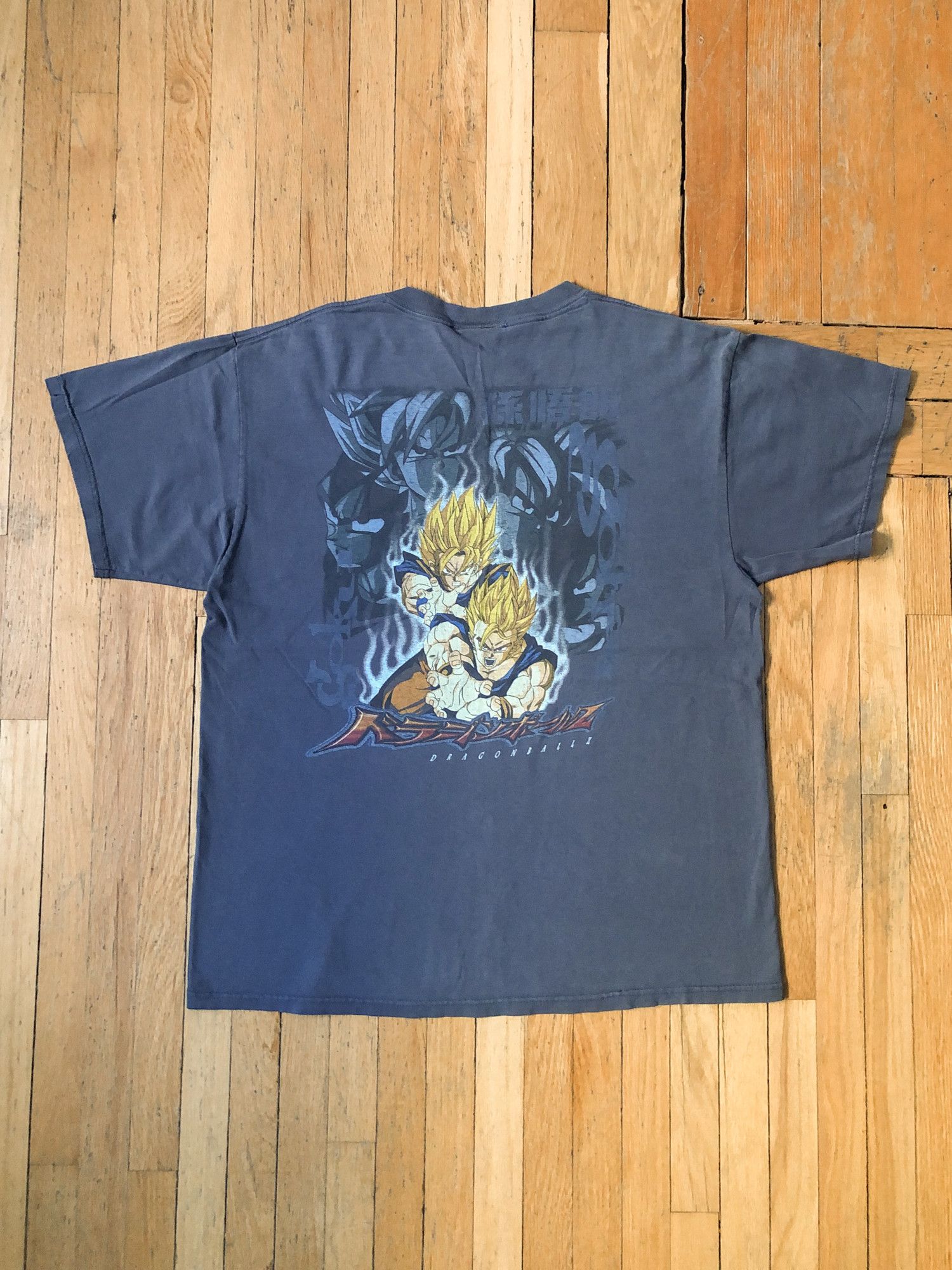 Vintage 1998 Faded Navy Dragon Ball Z 'Super Saiyan' T-Shirt Size US XL / EU 56 / 4 - 2 Thumbnail