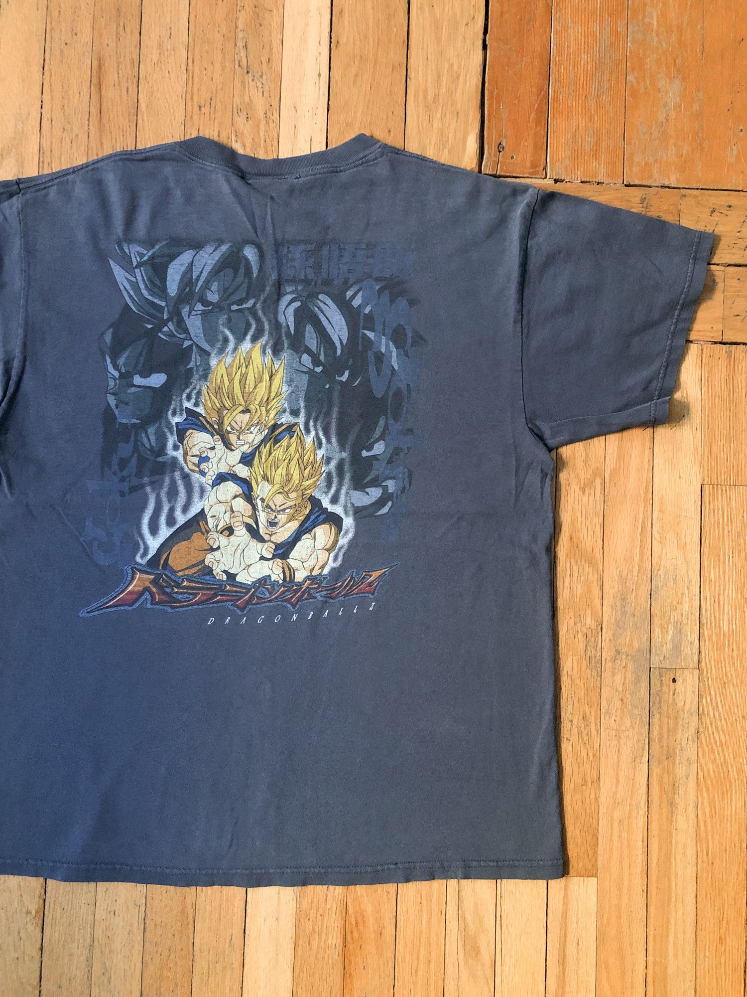 Vintage 1998 Faded Navy Dragon Ball Z 'Super Saiyan' T-Shirt Size US XL / EU 56 / 4 - 1 Thumbnail