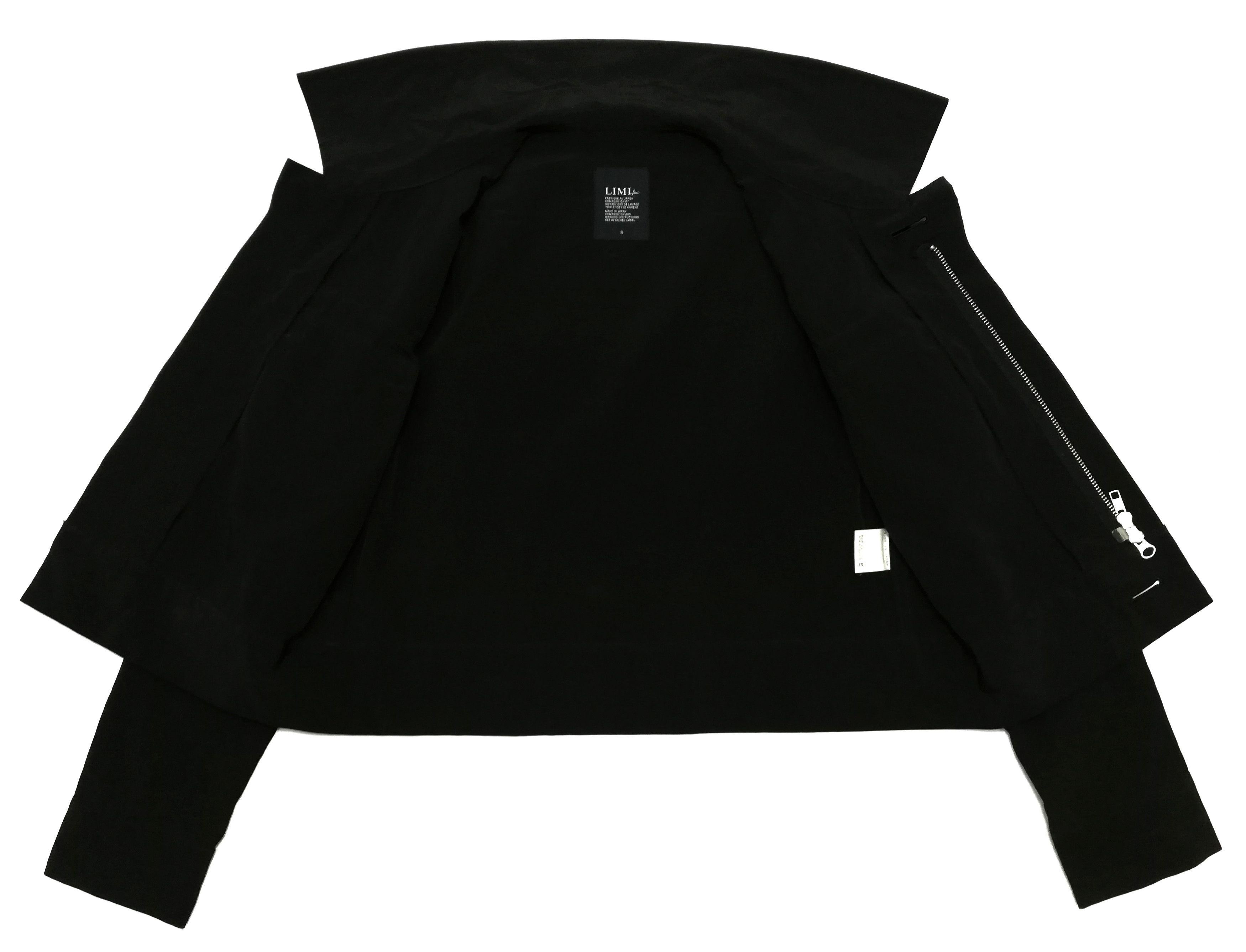 Limi Feu × Yohji Yamamoto 🔥Limi Feu Black Polyester Buckle Cropped Top Jacket Crazy Size US S / EU 44-46 / 1 - 8 Thumbnail