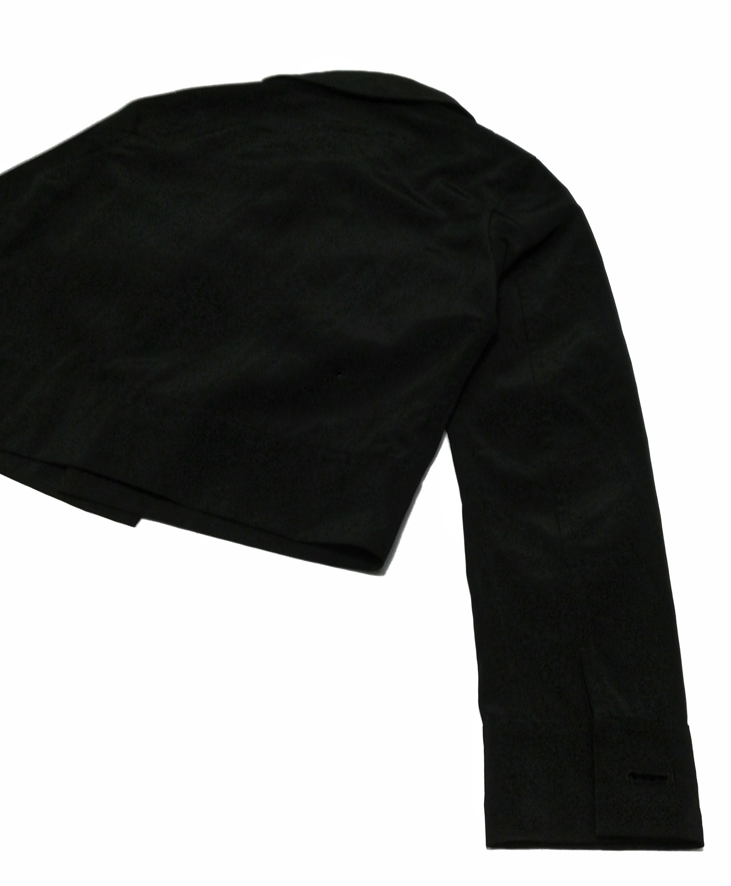 Limi Feu × Yohji Yamamoto 🔥Limi Feu Black Polyester Buckle Cropped Top Jacket Crazy Size US S / EU 44-46 / 1 - 15 Thumbnail