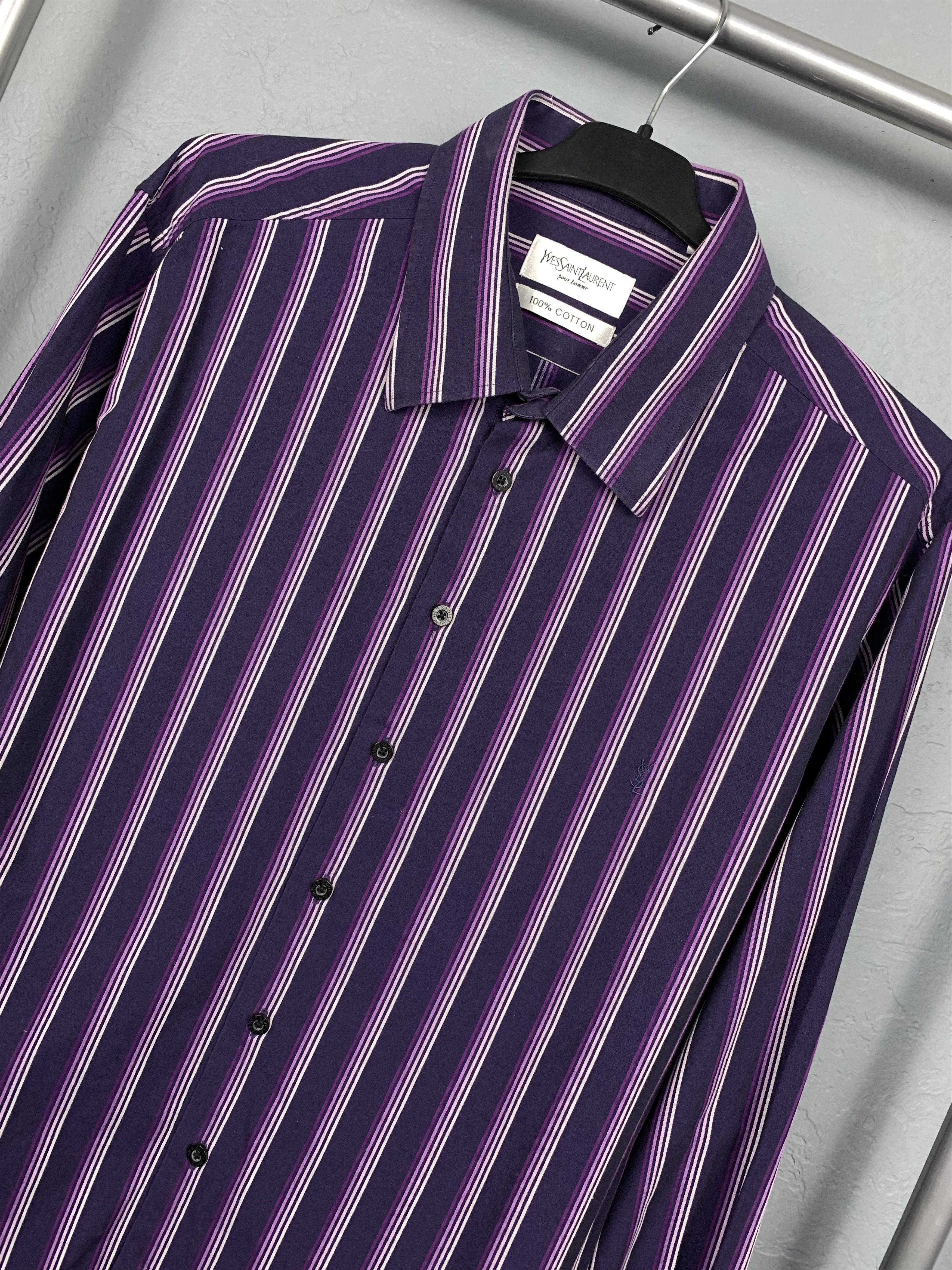 Yves Saint Laurent Yves Saint Laurent YSL Mens Long Sleeve Shirt Size US L / EU 52-54 / 3 - 2 Thumbnail