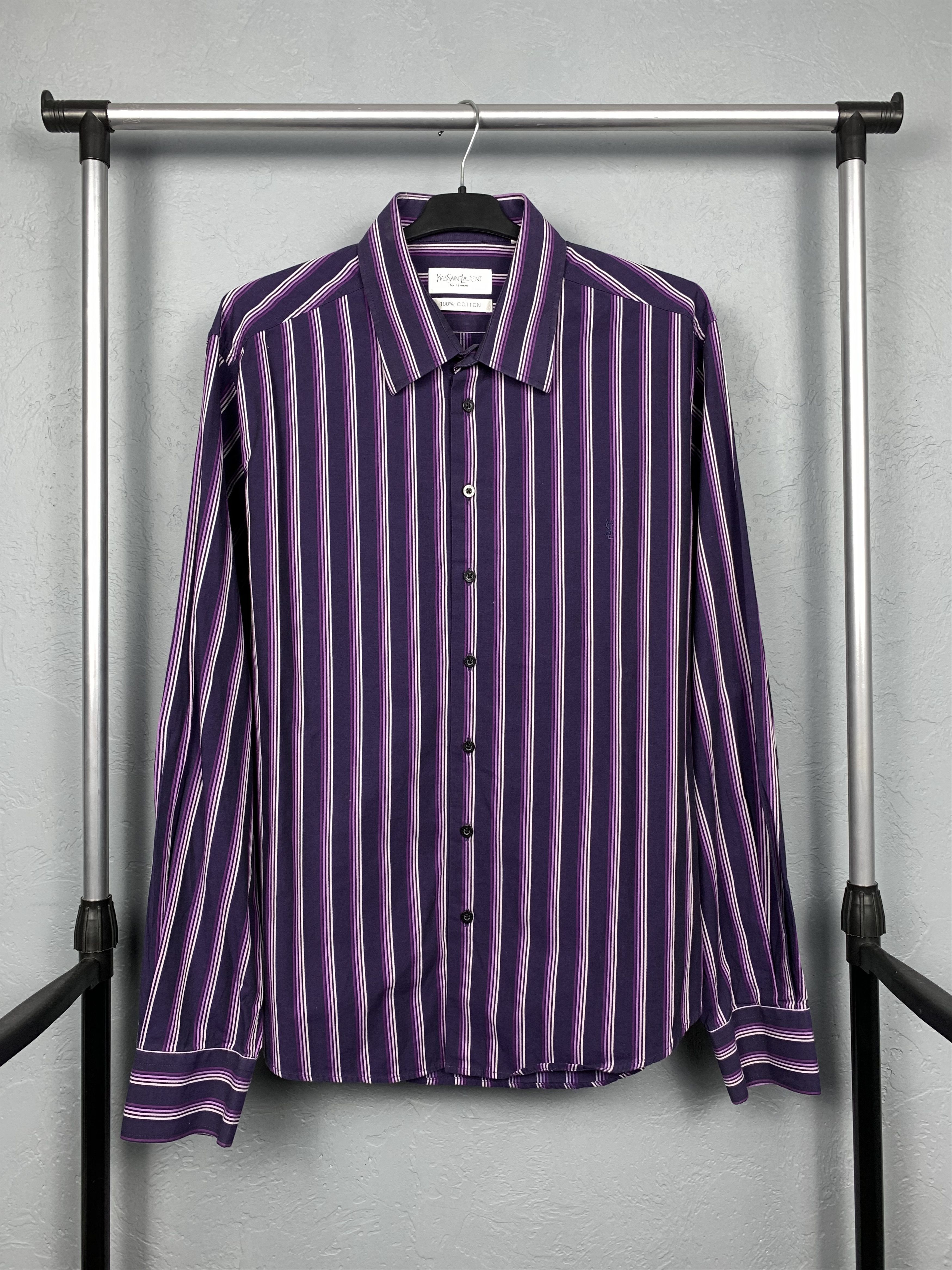 Yves Saint Laurent Yves Saint Laurent YSL Mens Long Sleeve Shirt Size US L / EU 52-54 / 3 - 1 Thumbnail