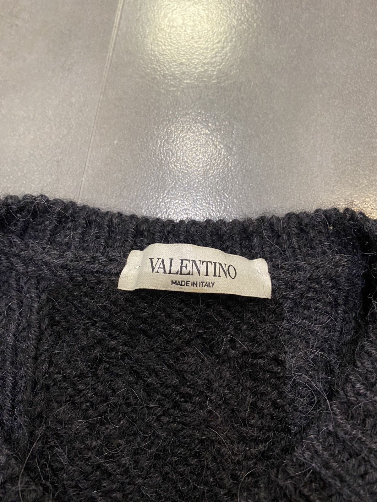 Valentino Valentino Heavy Knit Patchwork Alpaca Wool Sweater Size US L / EU 52-54 / 3 - 13 Thumbnail