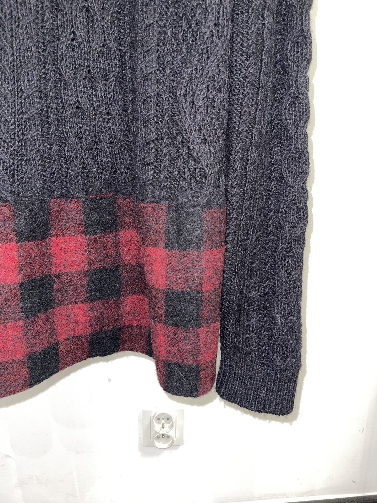 Valentino Valentino Heavy Knit Patchwork Alpaca Wool Sweater Size US L / EU 52-54 / 3 - 3 Thumbnail