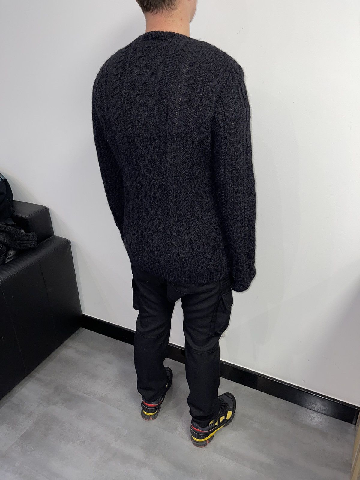 Valentino Valentino Heavy Knit Patchwork Alpaca Wool Sweater Size US L / EU 52-54 / 3 - 8 Thumbnail