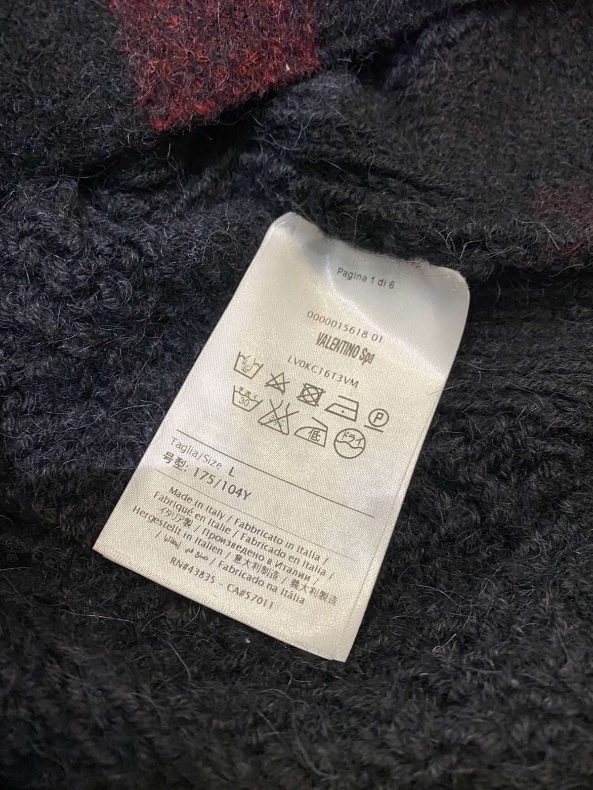 Valentino Valentino Heavy Knit Patchwork Alpaca Wool Sweater Size US L / EU 52-54 / 3 - 14 Thumbnail
