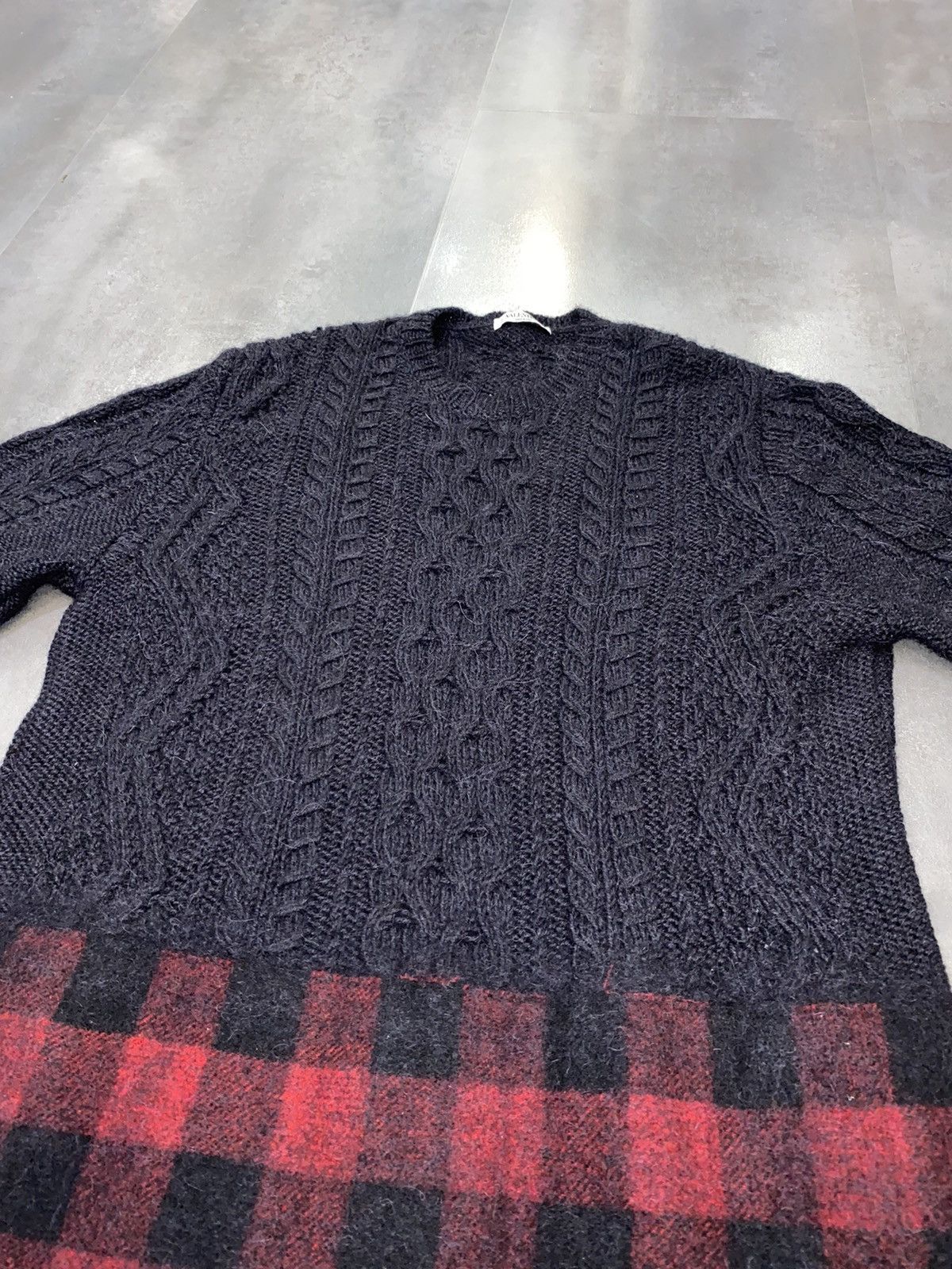 Valentino Valentino Heavy Knit Patchwork Alpaca Wool Sweater Size US L / EU 52-54 / 3 - 11 Thumbnail