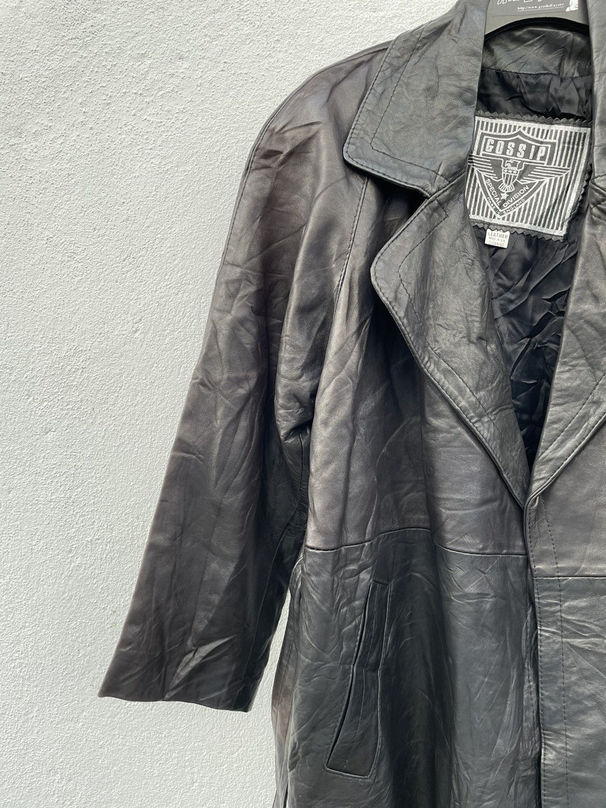 Leather Gossip Made In U.K Trench Leather Jacket Size US S / EU 44-46 / 1 - 4 Thumbnail