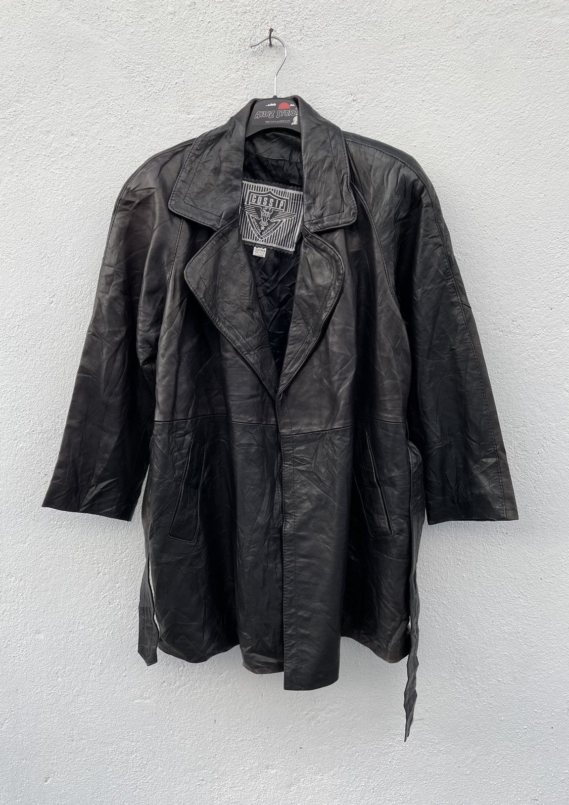 Leather Gossip Made In U.K Trench Leather Jacket Size US S / EU 44-46 / 1 - 1 Thumbnail