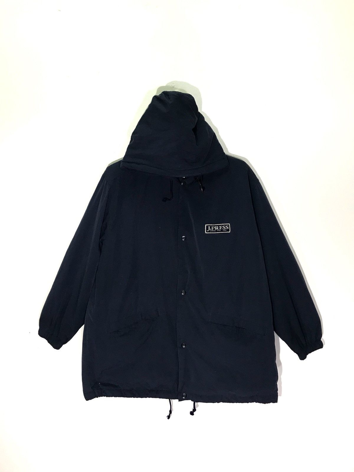 J. Press × Japanese Brand Vintage J Press Big Logo Hooded Windbreaker Jackets Size US M / EU 48-50 / 2 - 3 Thumbnail