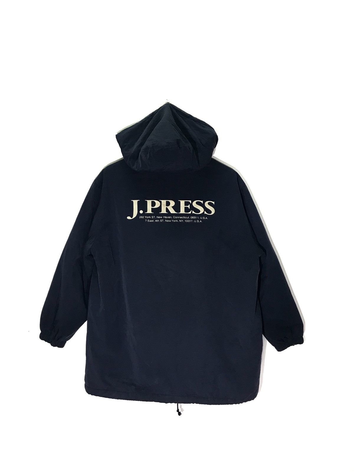 Vintage J Press Big Logo Hooded Windbreaker Jackets