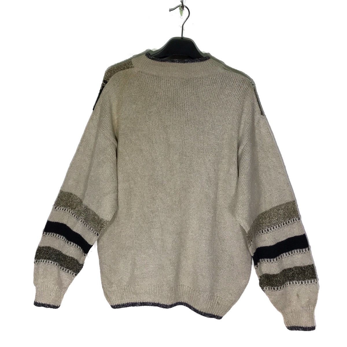 Vintage Made In Italy Vintage Crocodile Check Wool Knit Sweater Size US M / EU 48-50 / 2 - 3 Thumbnail