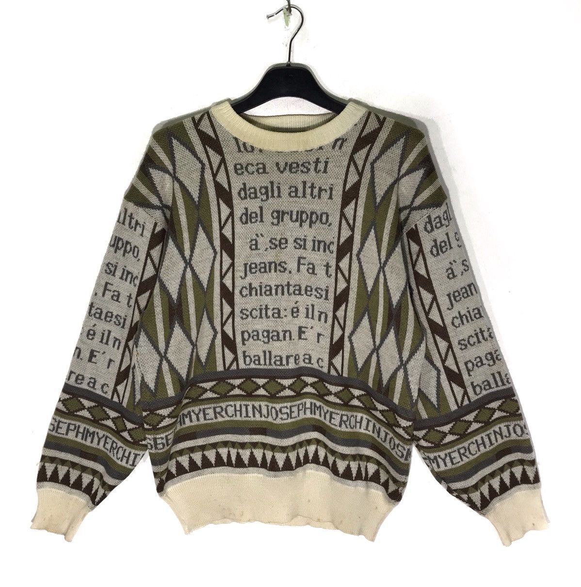 Joseph × Vintage Vintage Joseph Myerchin Art Design Knit Sweater Size US L / EU 52-54 / 3 - 1 Thumbnail