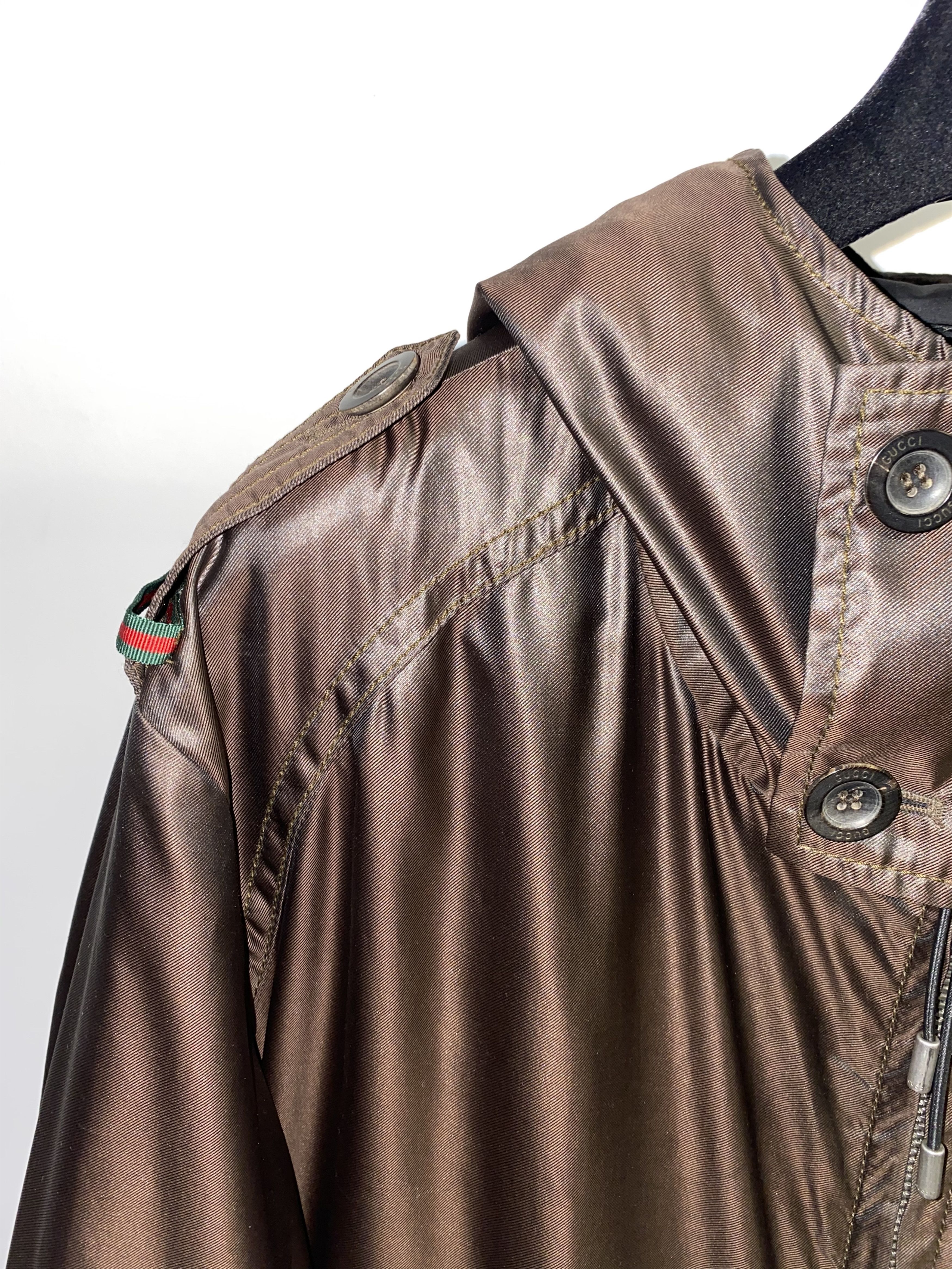 Gucci Tom Ford Era Gucci Transfuse Brown Military Techical Parka Size US M / EU 48-50 / 2 - 4 Thumbnail
