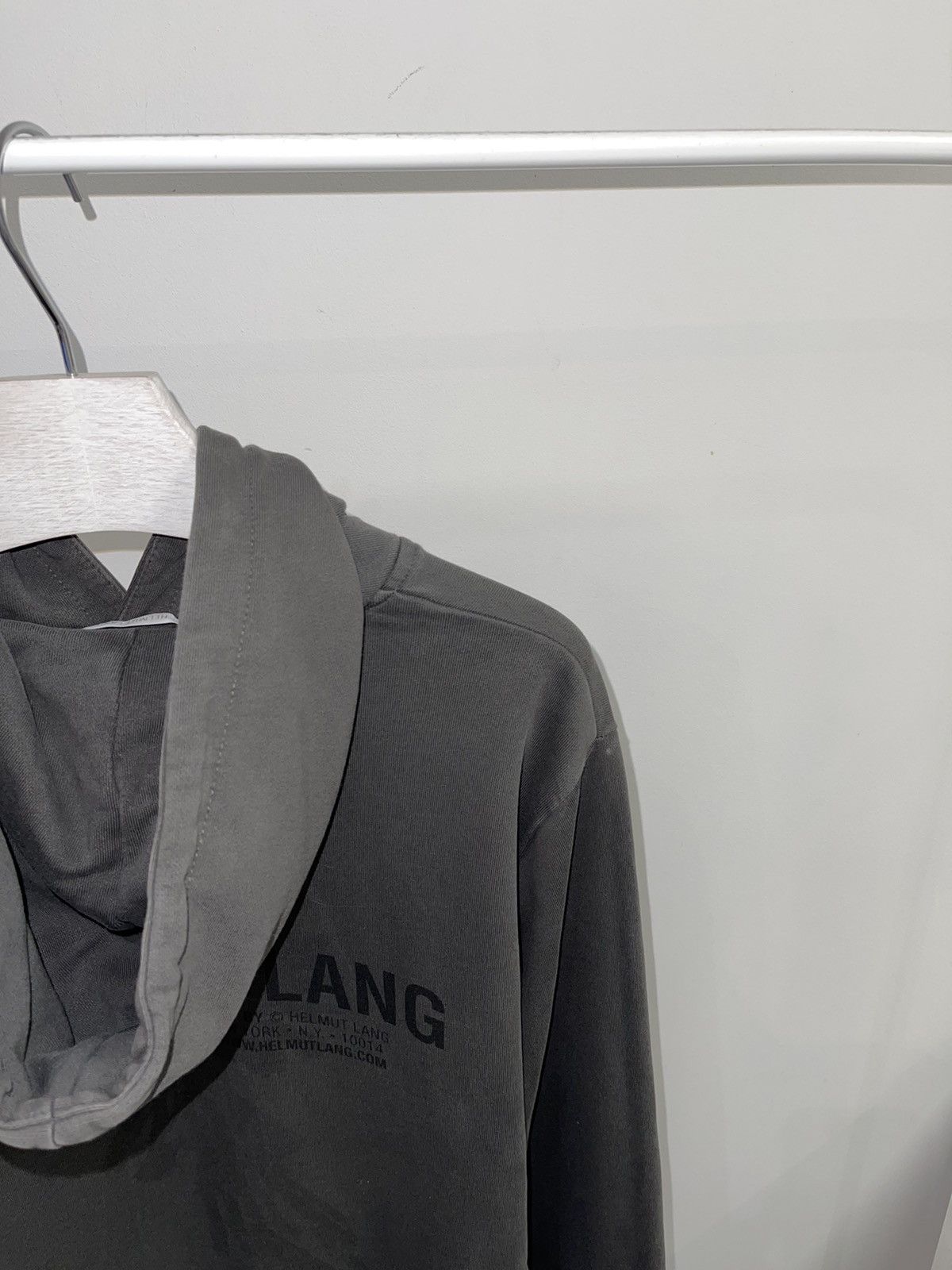 Helmut Lang Limited Edition! Helmut Lang Big Logo Washed Gray Hoodie Size US M / EU 48-50 / 2 - 2 Thumbnail