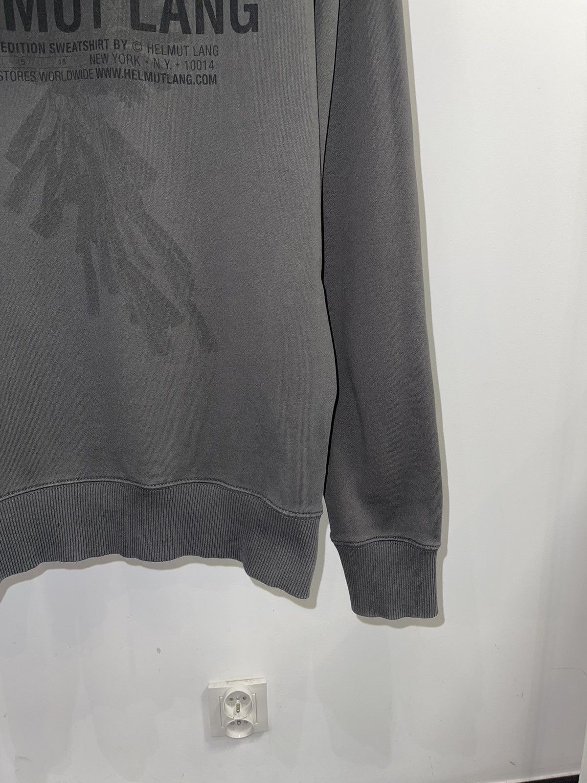 Helmut Lang Limited Edition! Helmut Lang Big Logo Washed Gray Hoodie Size US M / EU 48-50 / 2 - 3 Thumbnail