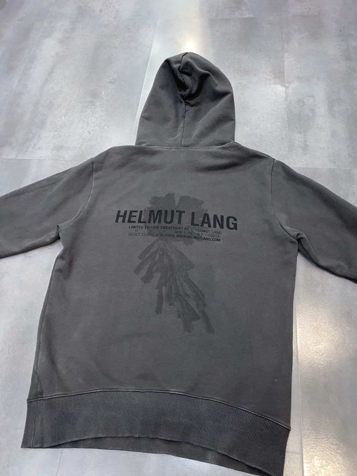 Helmut Lang Limited Edition! Helmut Lang Big Logo Washed Gray Hoodie Size US M / EU 48-50 / 2 - 13 Thumbnail