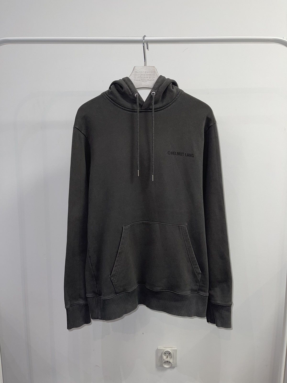 Helmut Lang Limited Edition! Helmut Lang Big Logo Washed Gray Hoodie Size US M / EU 48-50 / 2 - 4 Thumbnail