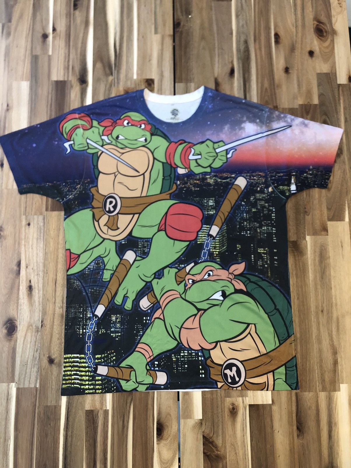 image of Cartoon Network x Movie Ninja Turtles Full Print Shirts, Men's (Size XL)
