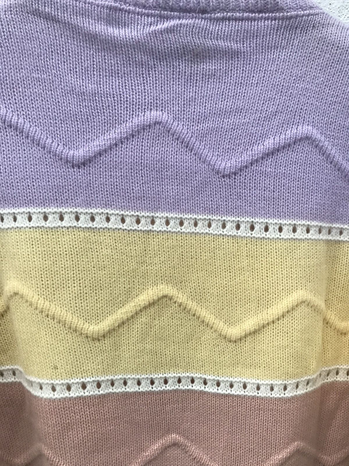Designer × Native × Vintage Made In Usa Vintage Alicia Stripe knitwear Sweater Size US L / EU 52-54 / 3 - 4 Thumbnail