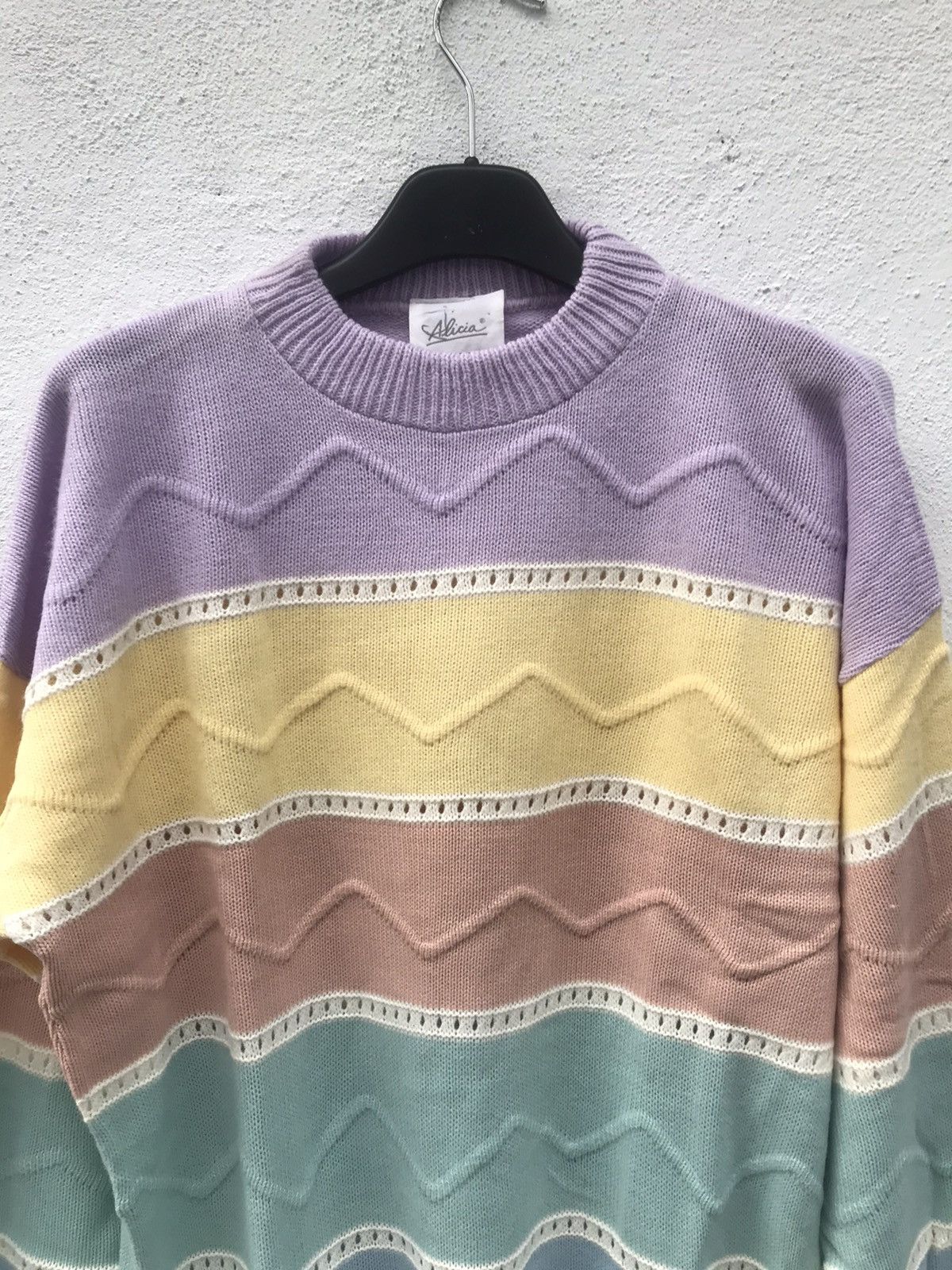 Designer × Native × Vintage Made In Usa Vintage Alicia Stripe knitwear Sweater Size US L / EU 52-54 / 3 - 2 Thumbnail