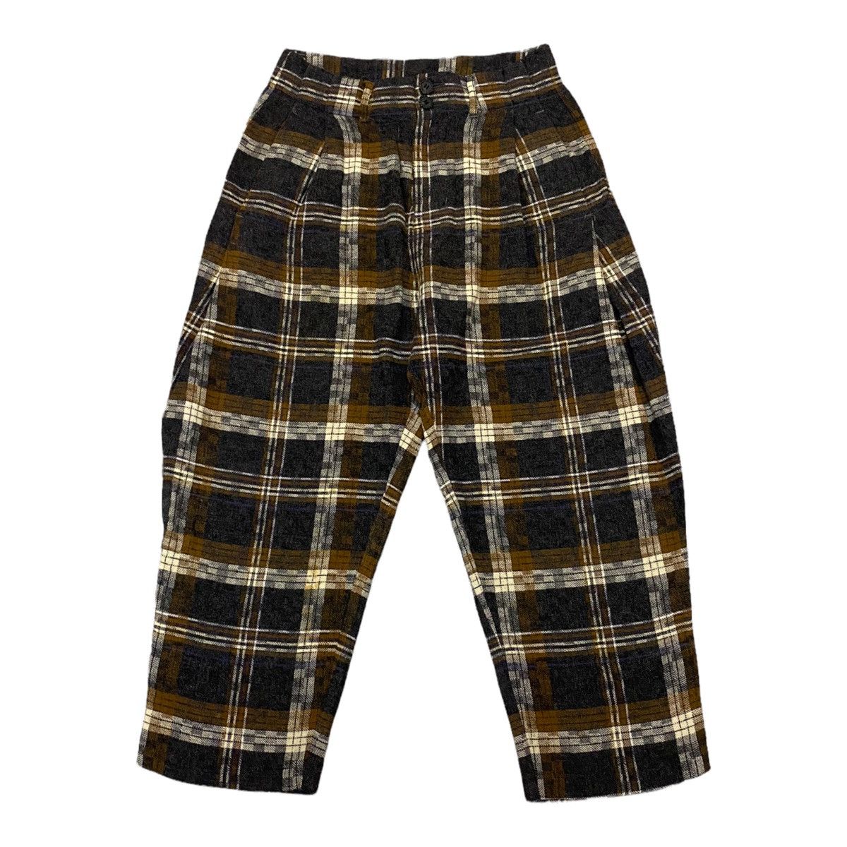 ANREALAGE 🔥ANREALAGE🇯🇵CHECKED KAPITAL STYLE BAGGY TROUSERS PANTS Size US 30 / EU 46 - 1 Thumbnail