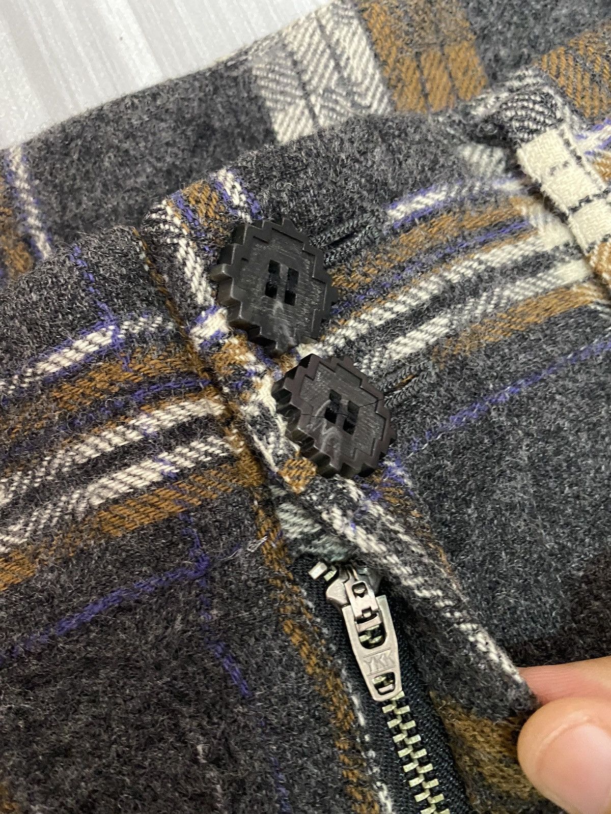 ANREALAGE 🔥ANREALAGE🇯🇵CHECKED KAPITAL STYLE BAGGY TROUSERS PANTS Size US 30 / EU 46 - 7 Thumbnail