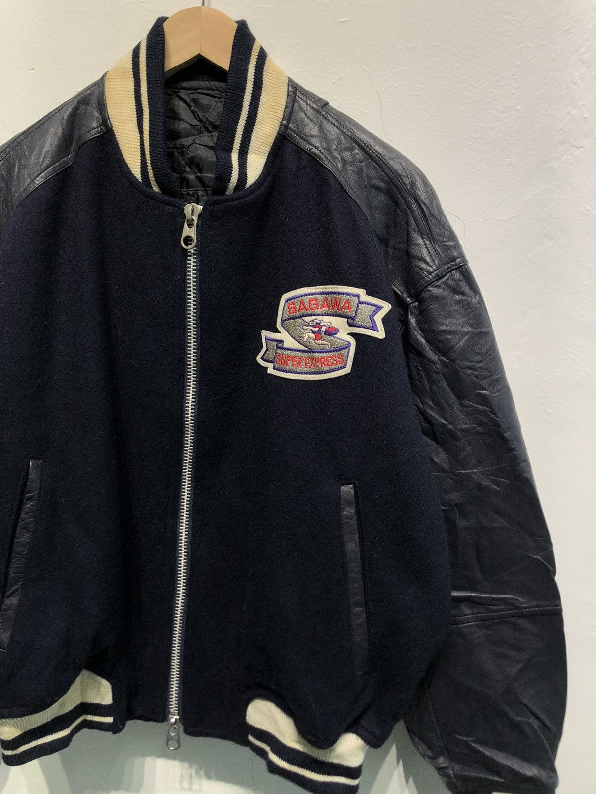 Vintage Sagawa Express Big Logo Varsity Jacket Size US L / EU 52-54 / 3 - 3 Thumbnail