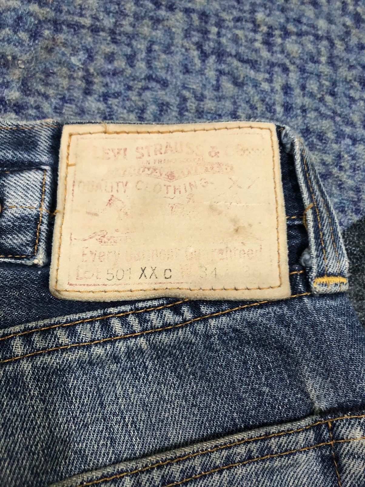 Levi's Levis 501XXc Big E Selvedge Button 555 Denim Size US 31 - 11 Thumbnail