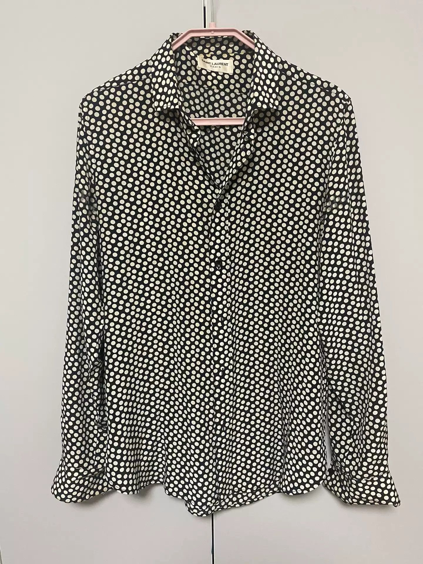 Saint Laurent Paris Saint Laurent Polka dot shirt size 38 Size US S / EU 44-46 / 1 - 1 Thumbnail