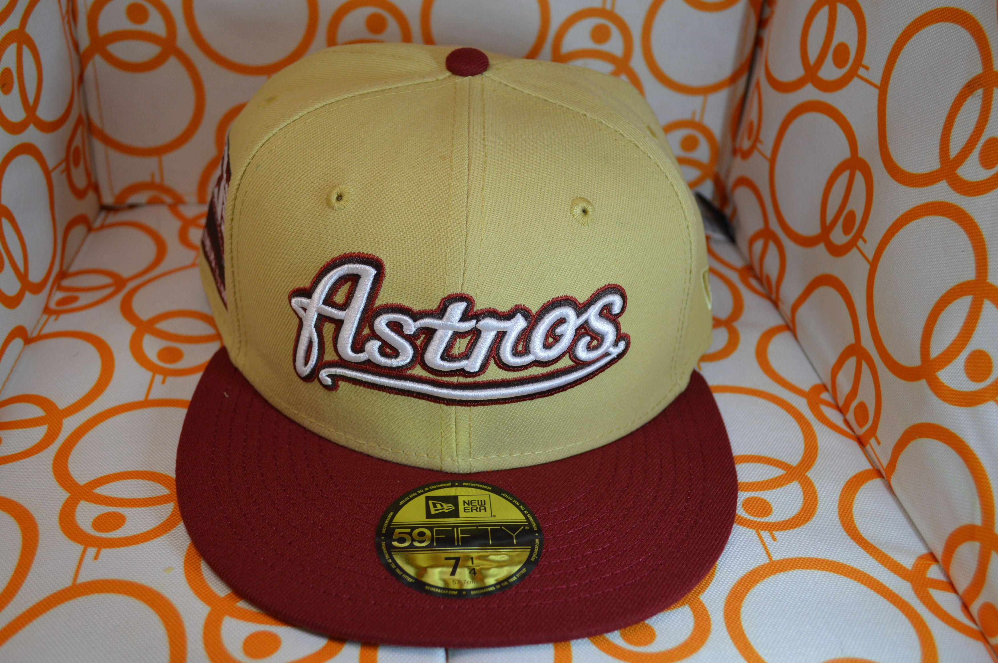 Houston Astros Script 7 1/4 Vegas Gold Grey UV