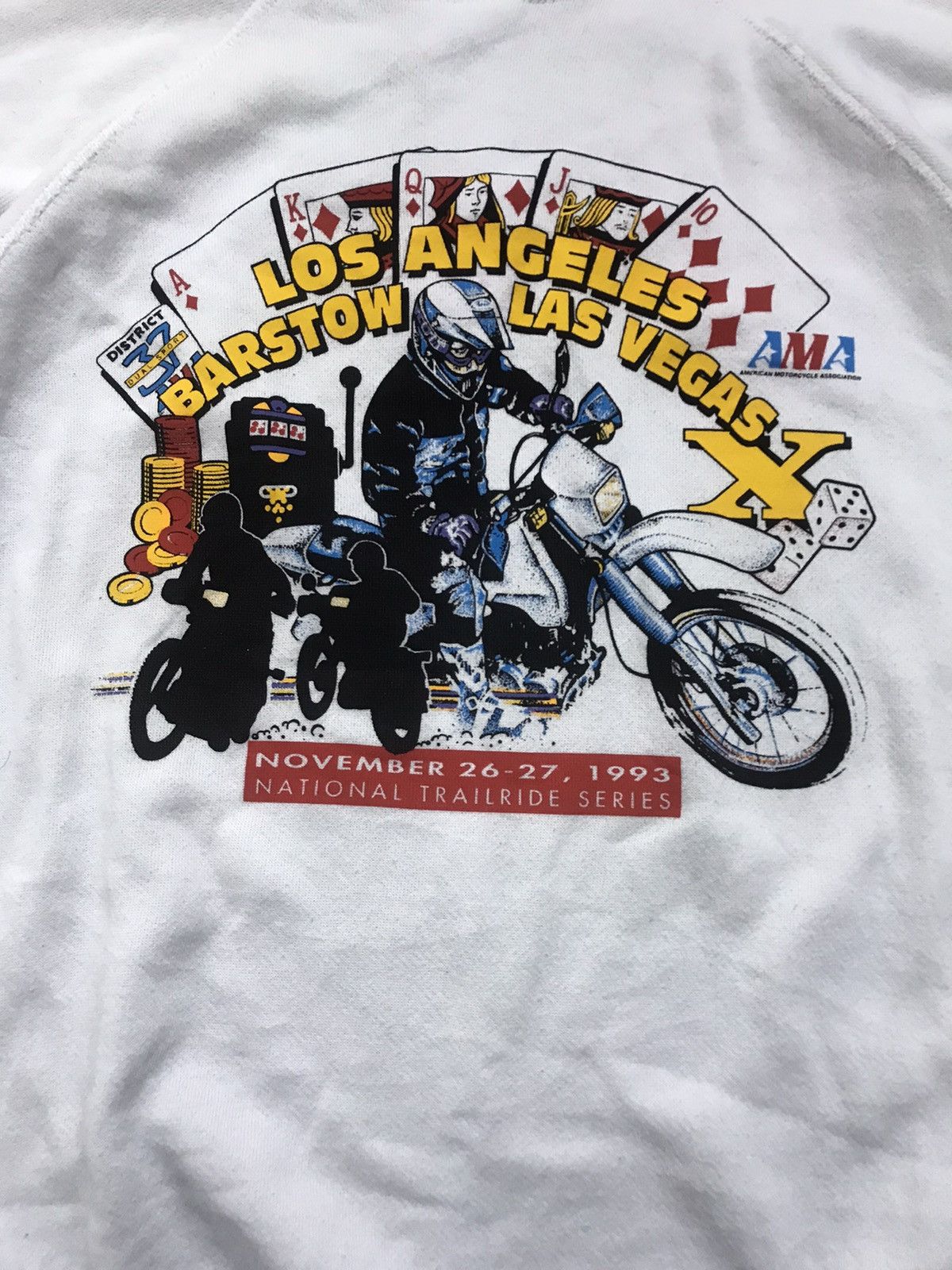 Tultex Vintage American Motorcycle 1993 LA Las Vegas Barstow Size US XL / EU 56 / 4 - 3 Thumbnail