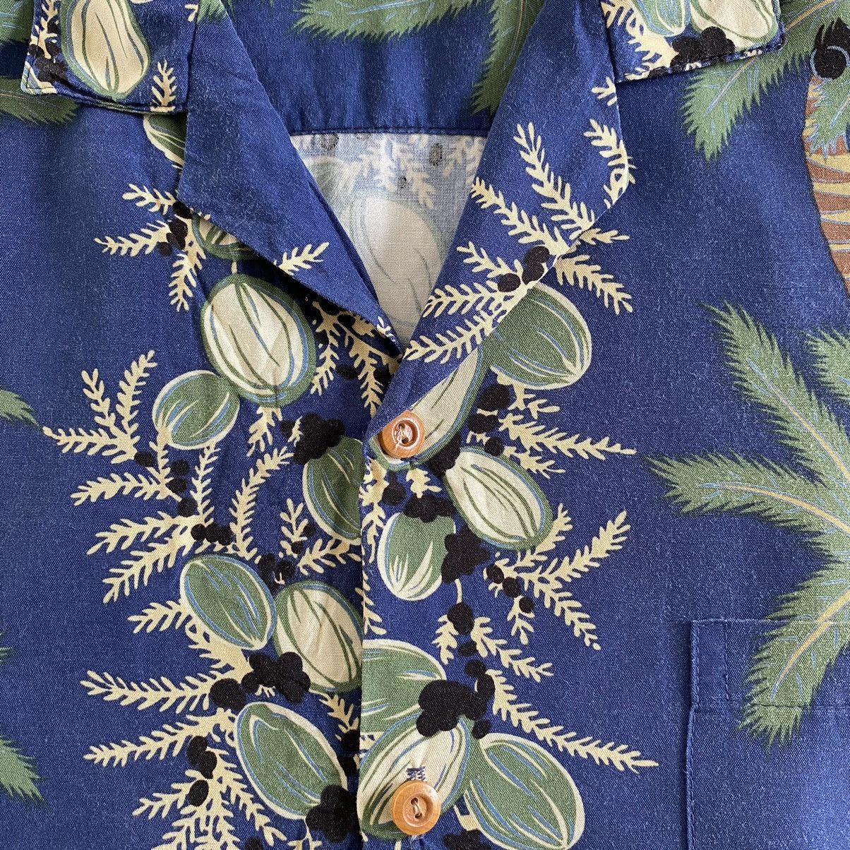 Diamond Head × Vintage VTG Diamond Head Coconut Tree Border Print Rayon Shirt Size US M / EU 48-50 / 2 - 9 Thumbnail