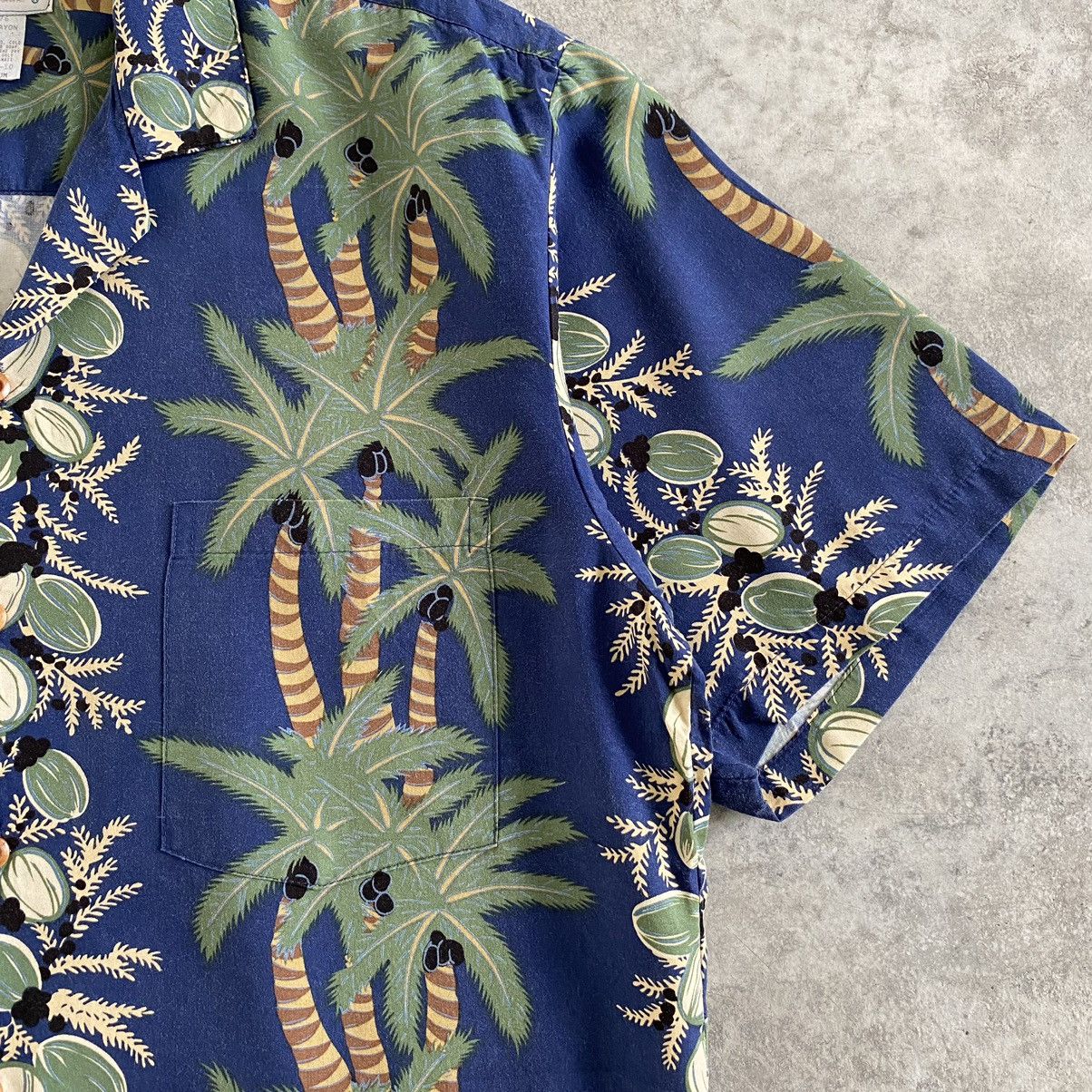 Diamond Head × Vintage VTG Diamond Head Coconut Tree Border Print Rayon Shirt Size US M / EU 48-50 / 2 - 6 Thumbnail