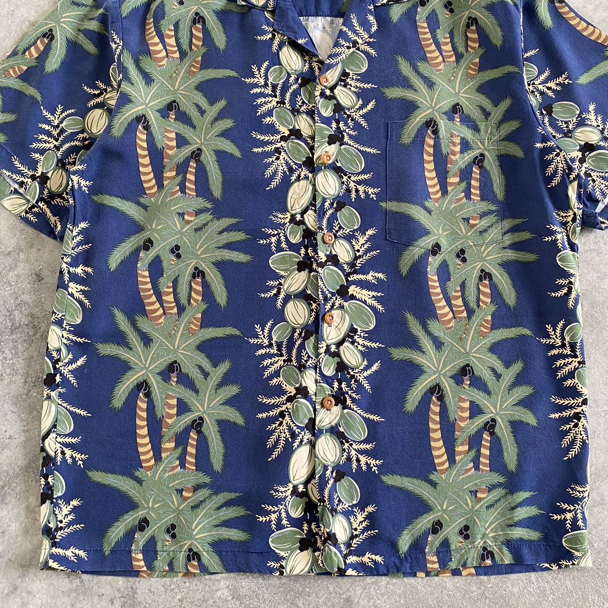 Diamond Head × Vintage VTG Diamond Head Coconut Tree Border Print Rayon Shirt Size US M / EU 48-50 / 2 - 4 Thumbnail