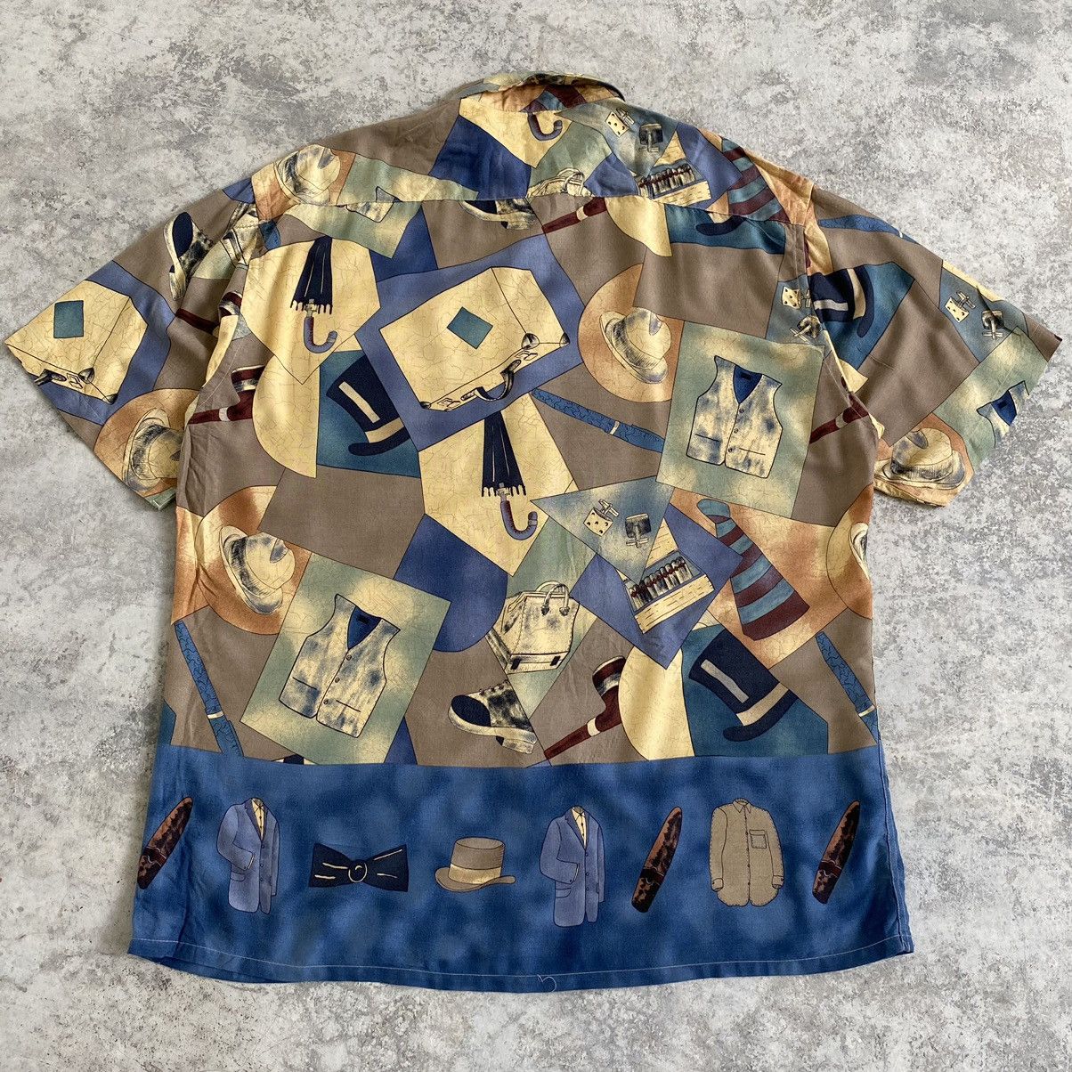 Pierre Cardin Vintage Pierre Cardin Pop Art Rayon Button Up Shirt Size US XL / EU 56 / 4 - 10 Thumbnail
