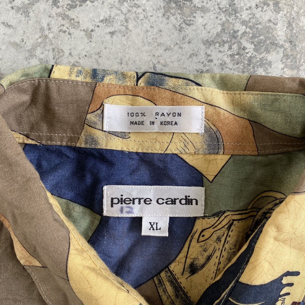Pierre Cardin Vintage Pierre Cardin Pop Art Rayon Button Up Shirt Size US XL / EU 56 / 4 - 12 Thumbnail