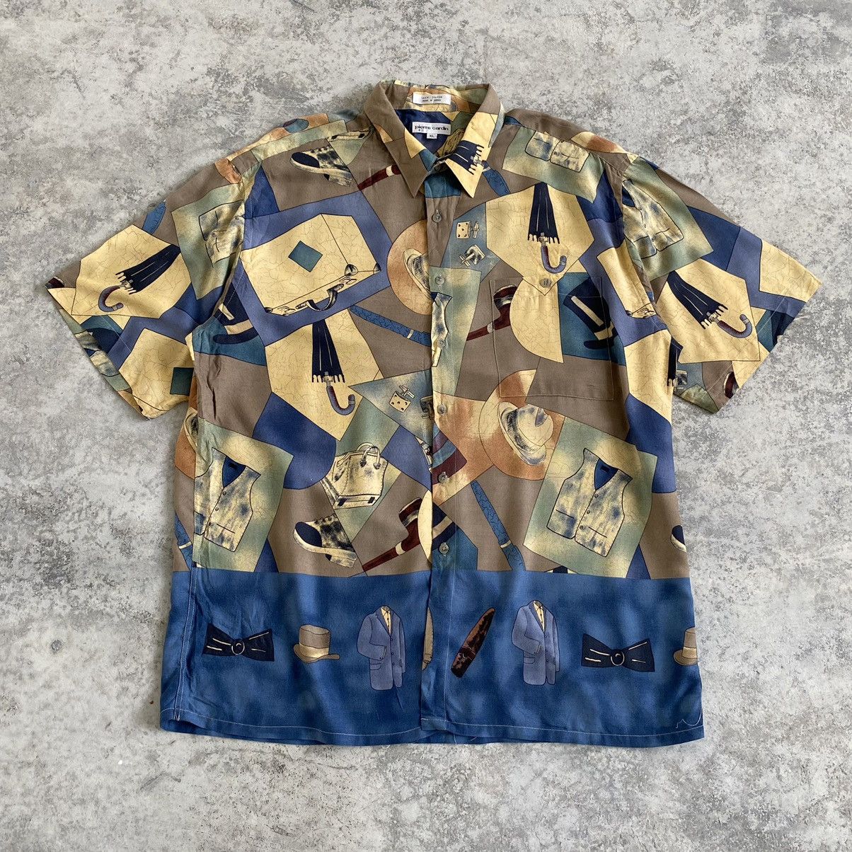 Pierre Cardin Vintage Pierre Cardin Pop Art Rayon Button Up Shirt Size US XL / EU 56 / 4 - 1 Thumbnail