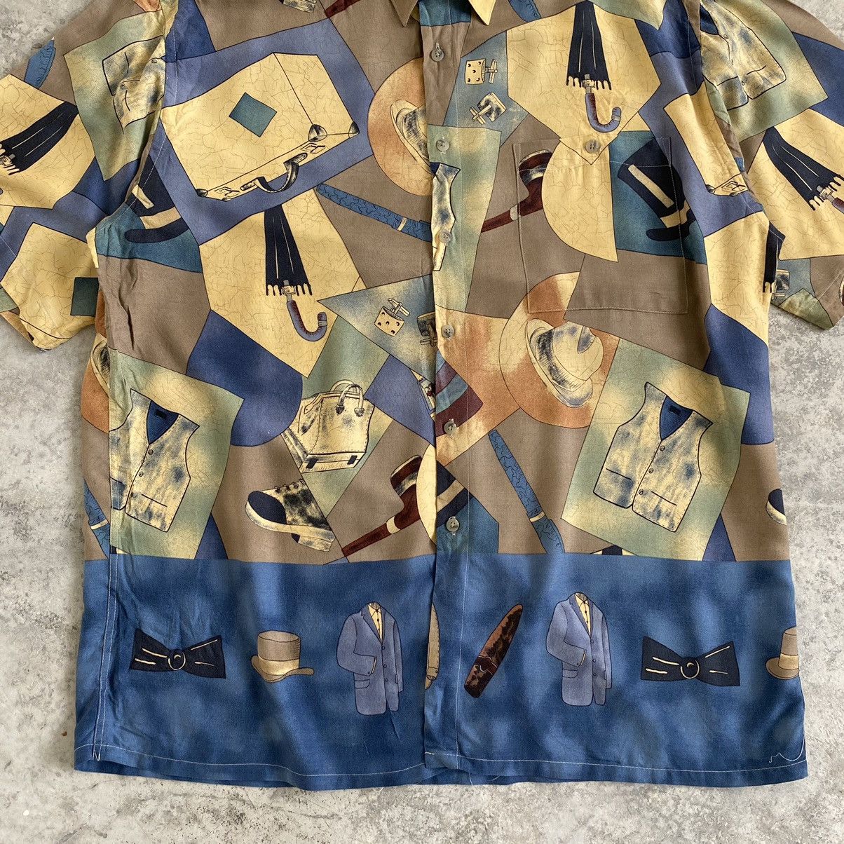 Pierre Cardin Vintage Pierre Cardin Pop Art Rayon Button Up Shirt Size US XL / EU 56 / 4 - 4 Thumbnail