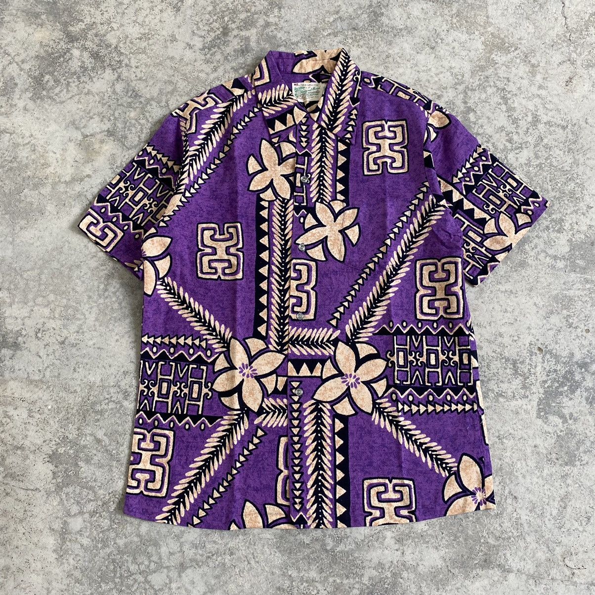 Vintage 70’s Diamond Head Barkcloth Aloha Hawaiian Shirt