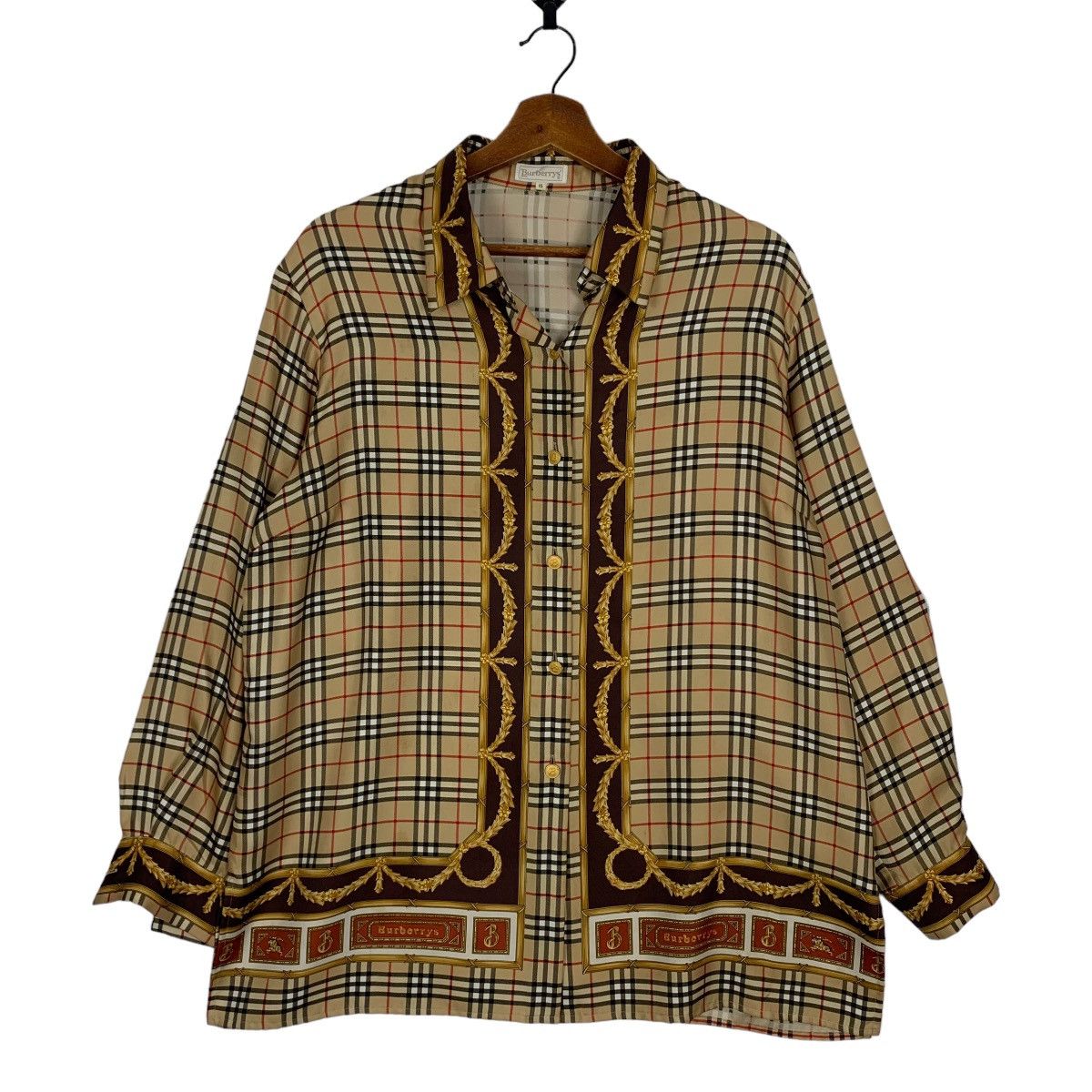 Burberry × Vintage Burrberry Button-down Collar Check Bolies Shirt Size M / US 6-8 / IT 42-44 - 1 Thumbnail