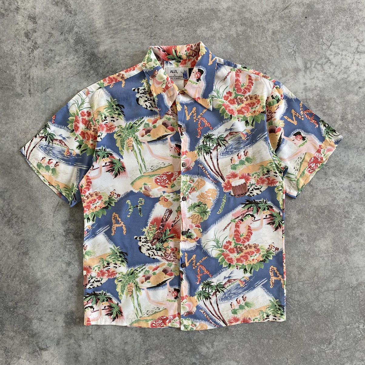Vintage Vintage Iolani Aloha Girls Rayon Shirt Size US M / EU 48-50 / 2 - 2 Thumbnail