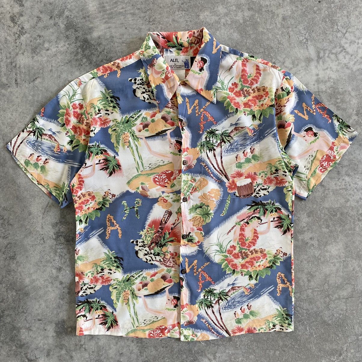 Vintage Vintage Iolani Aloha Girls Rayon Shirt Size US M / EU 48-50 / 2 - 3 Thumbnail