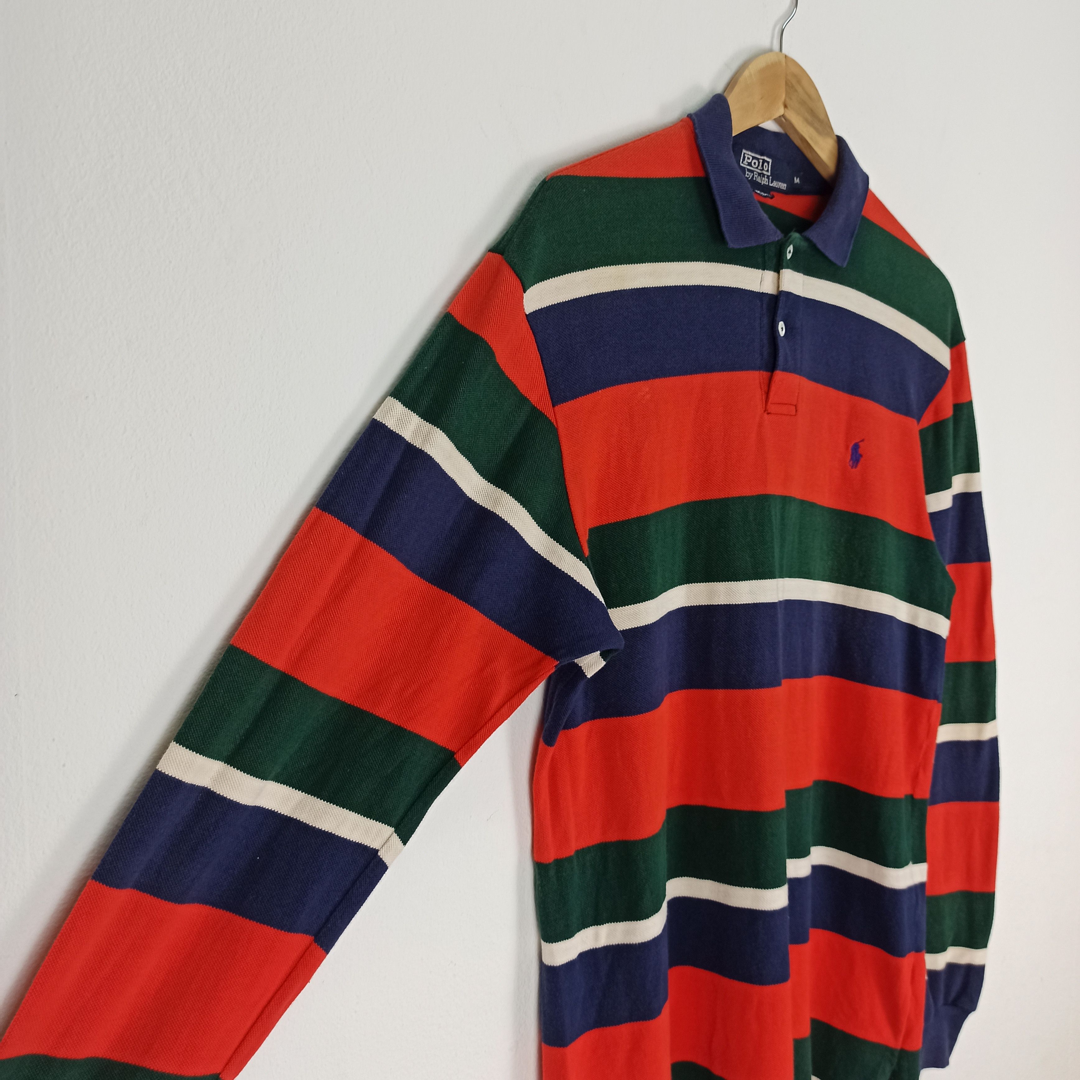 Polo Ralph Lauren 🔥Vintage🔥 Polo Ralph Lauren Striped Long Sleeve Tees Polo Size US M / EU 48-50 / 2 - 4 Thumbnail